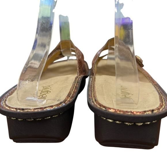 Alegria PG Lite Fiona Copper Snake Print Slides Slip On Sandals Shoes sz 39 / 9 - Picture 11 of 16